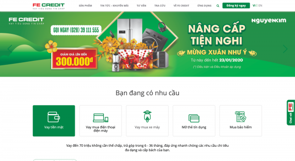 FE Credit – Vay siêu tốc lên đến 70.000.000 VND