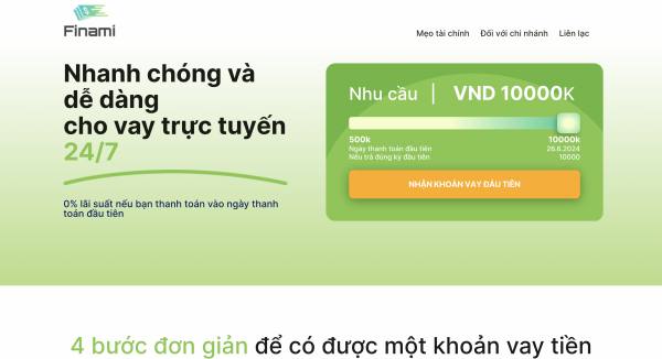 Finami – Vay siêu tốc lên đến 10.000.000 VND