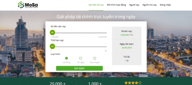 MOSA – Vay siêu tốc lên đến 10.000.000 VND