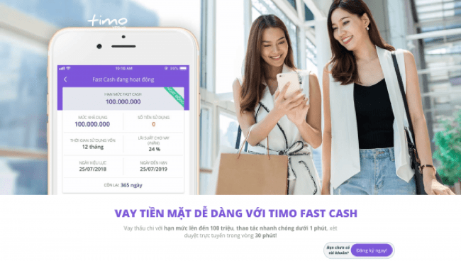 Timo – Vay siêu tốc lên đến 100.000.000 VND